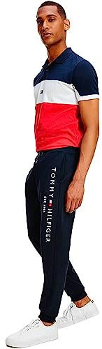 Tommy Hilfiger Herren Jogginghose Sweatpants Regular Fit, Blau (Desert Sky), M