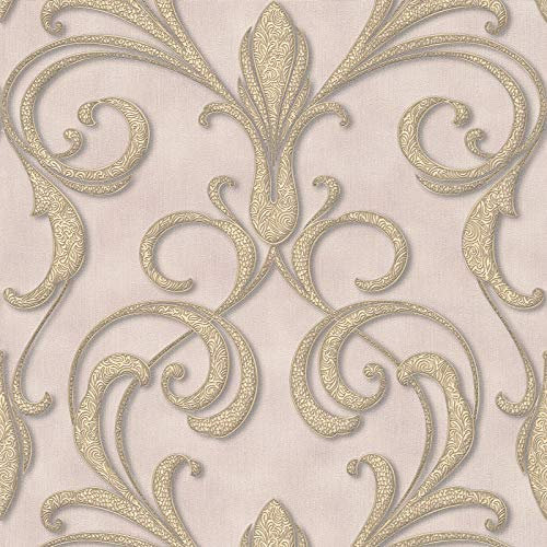 Vliestapete Barock-Tapete Ornament-Tapete 958922 95892-2 Architects Paper Nobile | Braun Grau Violett/Lila | Rolle (10,05 x 0,70 m) = 7,04 m²