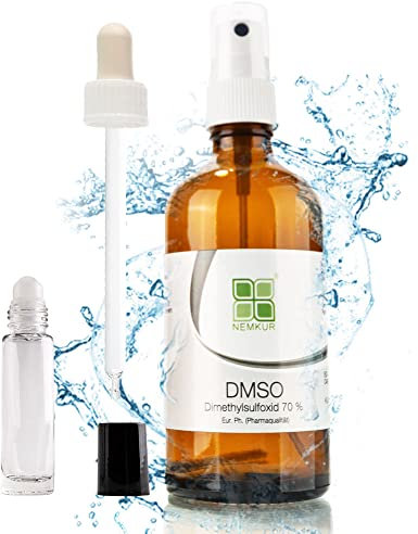DMSO flüssig Spray 70% 100 ml - Osmose Wasser + Sprühkopf + Roll On + Pipette - pharmazeutische Reinheit (Eur. Ph.) - aus Deutschland (1 x DMSO 70%)