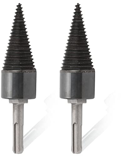 Wisoqu 2Pcs 32mm Wood Splitting Drill Bit, Firewood Splitter, Kindling Splitter