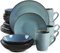 vancasso Bubble Green Dinner Set, Reactive Glaze Dinnerware Tableware, 20-Piece Dinner Service with Dinner Plate, Dessert Plate, Cereal Bowl, Soup Plate and Mug, Service for 4