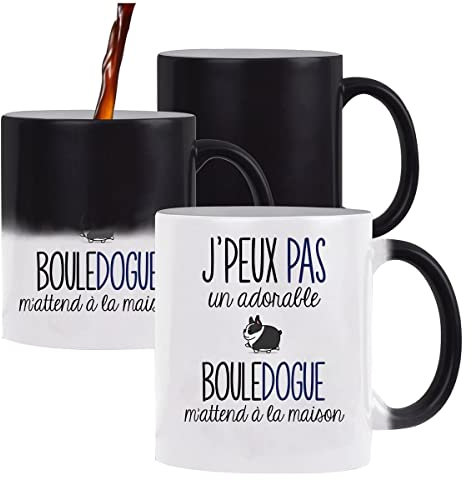 Planetee Mug magique J'peux pas Bouledogue français | Tasse change de couleur avec la chaleur