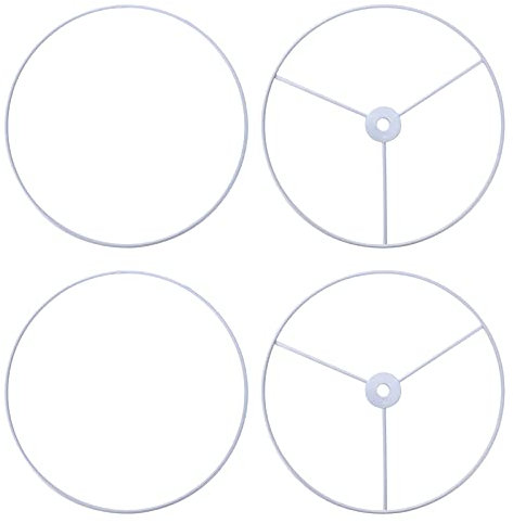 Curqia Lampenschirm-Set im US-/Euro-Stil, für DIY-Trommelring-Lampenschirm, 2 Stück