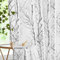 FMFUNCTEX Weiß Silber Voile Vorhänge Transparente Gardinen mit Ösen für Wohnzimmer Metallic Zweigen Muster Vorhänge Lichtdurchlässig Ösenschal für Schlafzimmer 2er Set, 245 x 134 cm (H x B)