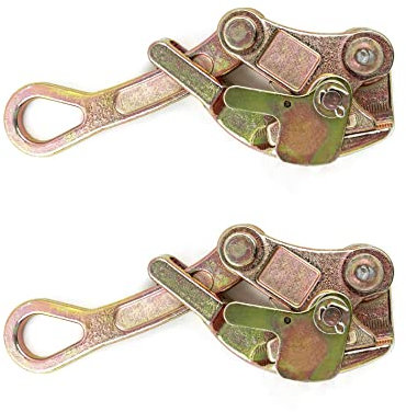 QWORK 2 Stück 2 T Kabelgriff Drahtgriff Stahlseil Backenabzieher für Drahtseil, Ziehen 1,999 kg