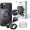 SP CONNECT Moto Bundle mit Anti Vibration Module | SPC+ | kompatibel mit iPhone 13 Pro Max/12 Pro Max | Handyhalter für Motorrad Bike Moped Roller | Gadget Halterung für Navi