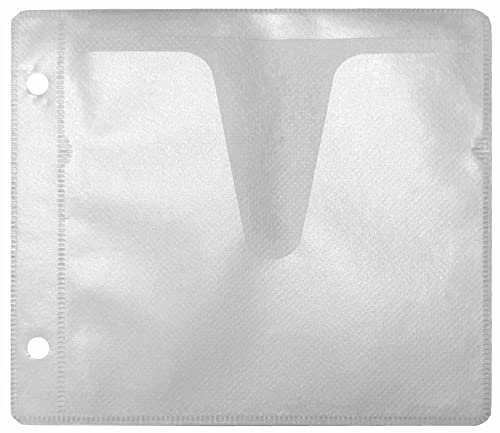 Mediaxpo CD/DVD/Blu-ray Double-Sided Plastic Refill Sleeve for Binders - Organize and Showcase Your Music Collection (Pack of 50)