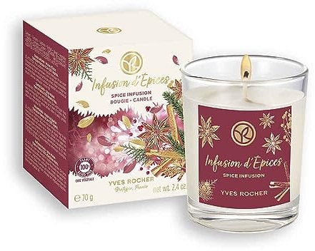 Yves Rocher Duft-Stimmungskerze im Glas – Duft: Gewürzaufguss Pot 70G
