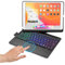 HENGHUI 360° Rotatable Touch Keyboard for iPad 9th 8th 7th Generation, iPad Air 3rd Gen Pro 10.5 inch Backlight Keyboard Built‑in Trackpad, Bluetooth Foldable Keyboard Cover, Black