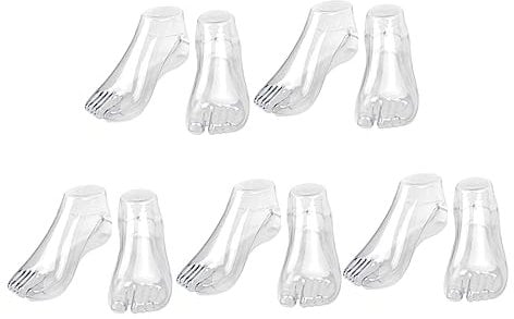 AOKWAWALIY Fuß Mannequin Für Kinder 5 Paar Kunststoff Fußmodelle Socken Ausstellungsständer Schuhstützen Für Mädchen Robust Und Langlebig