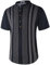 APTRO Mens Short Sleeve Linen Shirts Casual Cotton Shirts Summer Shirts Hawaiian Striped Grandad Henley Shirts Stripe Black MHL47 M