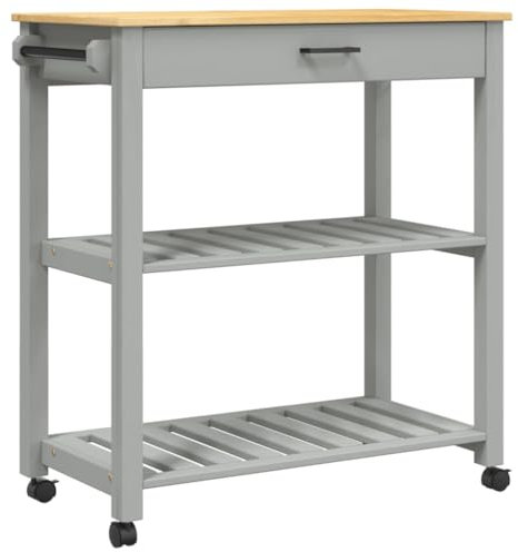 vidaXL Küchenwagen Monza 84x40x88,5 cm Massivholz Kiefer