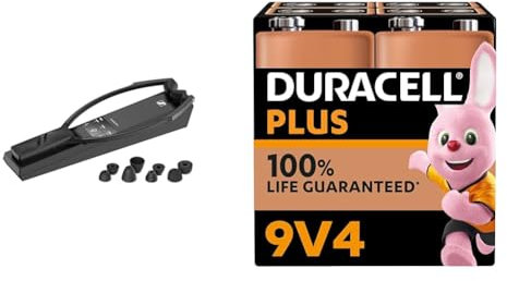 Sennheiser Der kabellose, Digitale TV-Kopfhörer RS 5200, Kristallklarer Sound & Duracell Plus 9V Blockbatterie, 4 Stück, 9 Volt Batterie ideal für Rauchmelder, Feuermelder
