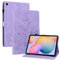 Rosbtib Funda para Samsung Galaxy Tab S6 Lite 10.4 SM-P610/ P613/ P615/ P619/ P625/ P627, Funda Protectora de Visualización Multiángulo con [Ranura para Tarjetas] [Cierre Magnético], Lirios Púrpura