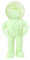 Summerglobe The Small Astronaut Green, Schneekugel, Glitzerkugel, Deko, grün, 13 cm