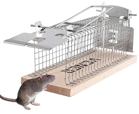 Mausefalle Lebend XXL Groß - 30cm Länge, Tierfreundliche Hygenische Mäusefalle mit Doppeltüren, Innovative Hochsensitive Lebendfalle Maus, Quick Release Ausgang, Keiner Kontakt mit Mäusen