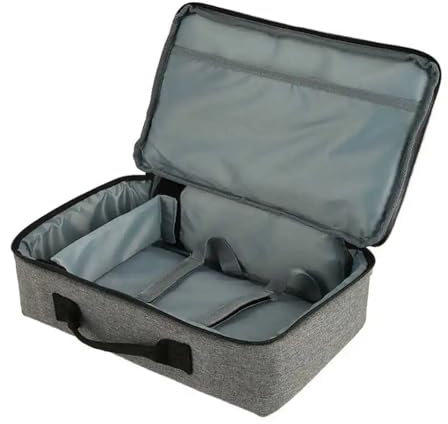 Docooler Home Projector Storage Bag Portable Carrying Case for Projector and Accessories Shockproof Wear-resistant Projector Travel Bag with Smooth Zipper