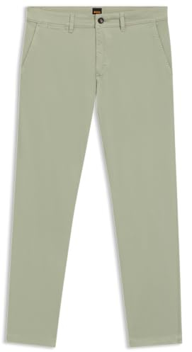 BOSS Men's Chino-Regular-1 Trousers_Flat, 370open Green, 32W x 30L