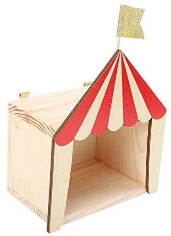 PartyKindom Wandregal Holz Im Zirkushausstil Dekorative Aufbewahrungsbox Für Kinderzimmer Kreatives Wandregal Für Spielzeug Und Dekoration Für Cosplay Themenpartys