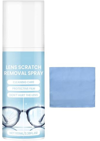 Lens Scratch Remover Spray,Lens Cleaner for Glasses,Spectacle Scratch Remover,Spray Cleaning for Glasses and Lenses,Cleaning Care for Glasses,Cameras and Screens 100ml