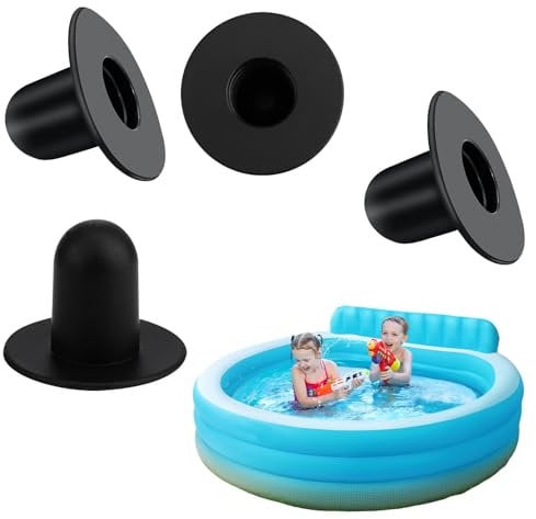 4 tappi per piscina, tappi di chiusura per piscina Bestway, tappi ciechi, tappi per piscina, accessori di ricambio per plugs, tappi per colino, pompa per filtri, tappo plug (nero)