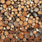 TRIOSK Sichtschutz Garten Dekoration Plane groß mit Motiv Holz Stapel Baumstämme Motivbanner Blickdicht für Terrasse Zaun Gartenzaun Gartenposter PVC Zaunblende 600x200 cm
