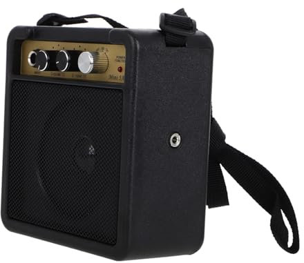 Operitacx Kleiner Gitarrenverstärker 5w Mit Integriertem Soundeffekt Regler Tragbarer E-Gitarren Und Bassverstärker Aus Kunststoff Kompakter Übungsverstärker Für Flexiblen Einsatz