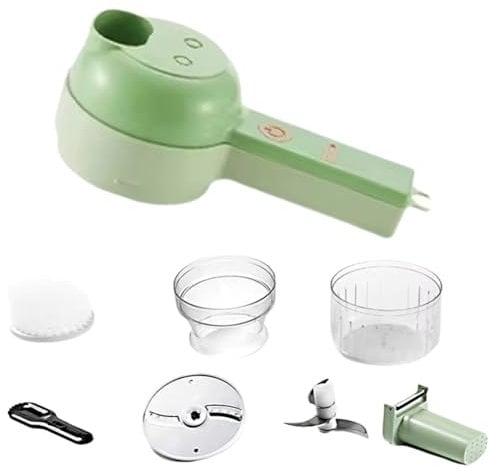 Yominerr 5 in 1 Electric Vegetable Cutter Set Portable, Rechargeable, Chopper Machine for Pepper,Garlic& Meat
