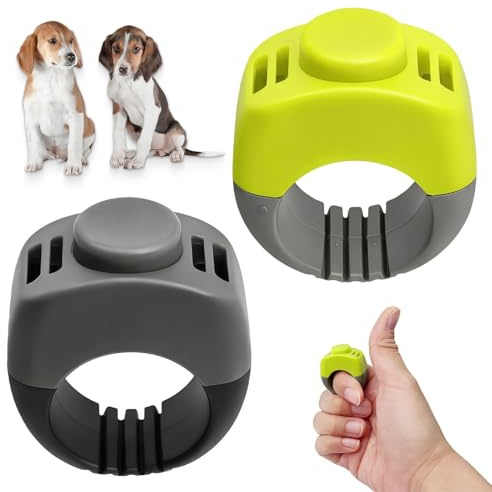 Zynqo 2 Stück Klicker Hund, Finger Clicker(19mm/21mm), Praktisches Hundetraining Klicker zur Hundeerziehung für Hunde Katzen Pferde