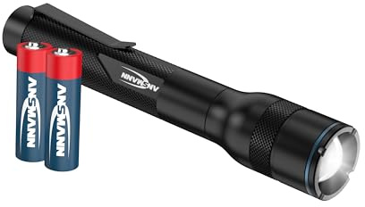 Ansmann LED Adventure Taschenlampe, leistungsstarke robuste Outdoor Taschenlampe mit drei Leuchtmodi bis zu 300 lm, batteriebetrieben, sehr hell und zuverlässig, ideal für Camping & Angeln