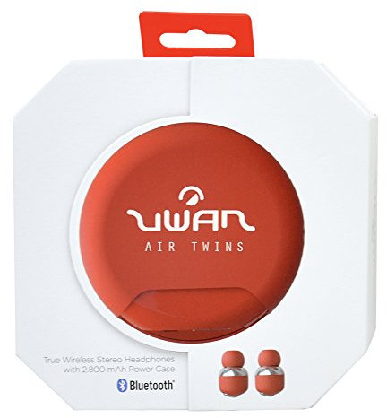 Uwan 98211 – Cuffie Wireless con batteria per cellulare, colore: rosso