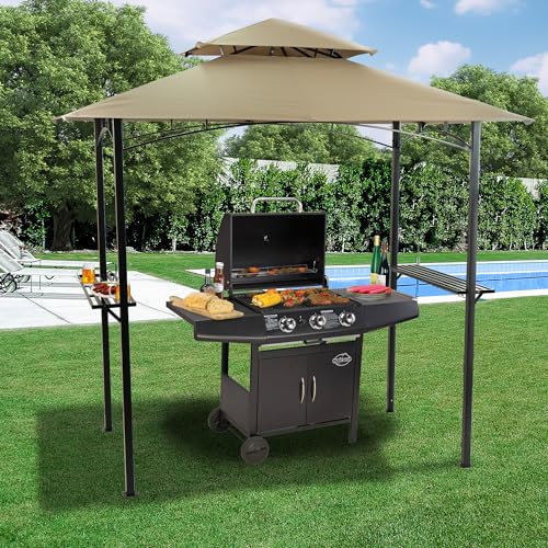 Kozyard Andra - Tettoia morbida per barbecue (BBQ) con 4 luci LED staccabili magnetiche