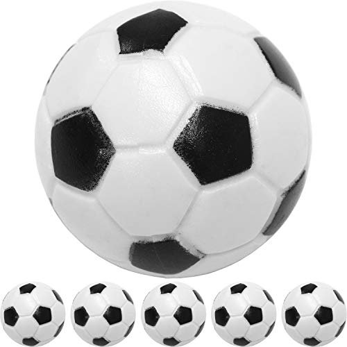 GAMES PLANET Kicker Bälle aus ABS, 5 Stück, Farbe: schwarz/weiß (Klassische Fußball-Optik), hart und schnell, Durchmesser 31mm, Tischfussball Kickerbälle Kicker-Ball