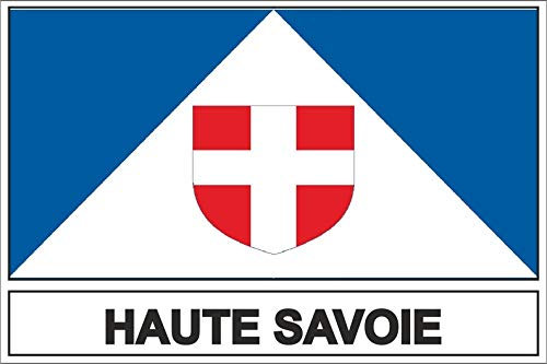Akachafactory Autocollant Sticker Drapeau departement Haute Savoie