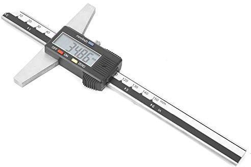 0-150mm Digitaler Tiefenmesser,0,01 mm hochgenauer Edelstahl digitaler Tiefenmessschieber mit mm/Zoll-Messsystem