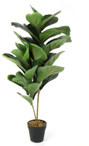 HOME DECO FACTORY - HD4151 Plante Verte Artificielle en Pot - 90 cm de Hauteur - Feuillage Dense - Facile d'entretien - Idéale pour Décoration Intérieure - Couleur Vert