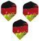 Designa Deutschland-Flagge Deutschland 75 Mikron holografische Patriot Strong Dart Flights (3 Sets - 9 Flights)