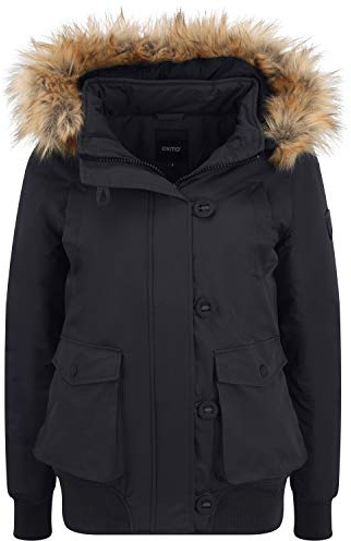 OXMO Acila Damen Winterjacke Damenjacke Jacke, Größe:L, Farbe:Black (194007)