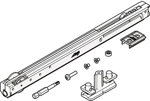 HAWA Soft Move 40 Einzugsdämpfung (Schiebetürbeschlag), Türdämpfer Flügelgewicht bis 40 kg, Stahl/Kunststoff weiß
