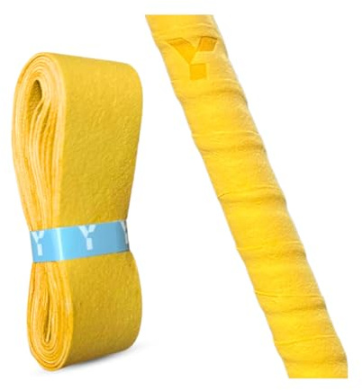 Y 1 Hockey, Chamois Hockeyschläger-Griff, gelb, super weiches Chamoisledertuch, bequemer Griff, Hockeyschläger-Tape bei nassen Bedingungen, doppelseitig, preiswert