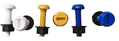 RnR Spares Number Plate Screws Pack of 6 Yellow White Blue