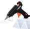 LUMOUS ROLA Hot Glue Gun, 20W UK Plug Mini Heats Up Glue Gun for Crafts, Hobby, Craft, Home Repairs, Fabric, Wood, Glass, Card, ON-Off Switch for DIY Arts (Black)