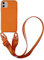Jacyren Handykette Handyhülle kompatibel mit iPhone XR Necklace Hülle Nylon Schultergurt Weich Silikon TPU Cover mit Kordel zum Umhängen Schutzhülle mit Stylische Band Case für iPhone XR, Orange