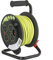 Jegs Four Socket Open Cable Reel Extension Lead with Winding Handle, Thermal Cut Out and Power Switch, 15 Metres High Visibility Green Cable