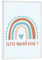 artboxONE Poster mit weißem Rahmen 18x13 cm Typografie Rainbow-Tutto Andra?bene! - Bild Regenbogen arcobaleno glaube