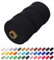 Uiopa Corda Macrame 2mm x 200m, Filo Macrame Natural Cordoncino Cotone Corda Colorata, Cordino per Borse Uncinetto, Arazzo da Parete, Cesto di Piante Appeso, Decorazioni Fai Da Te (Nero)