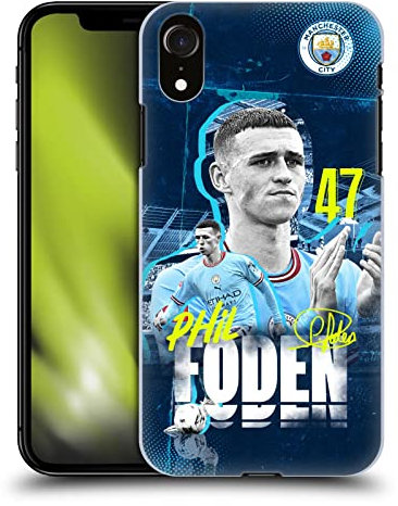 Head Case Designs Officially Licensed Manchester City Man City FC Phil Foden 2022/23 First Team Hard Back Case Compatible With Apple iPhone XR
