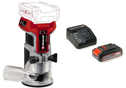 Einhell Professional Affleureuse sans fil TP-ET 18 Li BL-Solo Power X-Change (18 V, Li-Ion, hauteur de course 40 mm, moteur sans charbon) avec chargeur et batterie 2,5 Ah