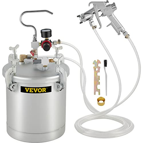 VEVOR Réservoir sous pression de peinture commerciale, pistolet à peinture à pression de 10 L, buse de 3 mm, pulvérisateur de peinture pour régulateur de peinture d'une capacité de 10 l (10 l, 1,5 mm)