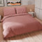 PETTI Artigiani Italiani - Set Housse de Couette 160x200 cm (1 Taie d'oreiller 50x80 cm Incluse), Parure de Lit Microfibre 1 Personne Douce Rose Foncé